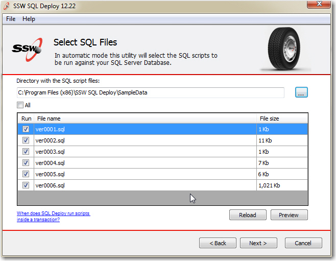SSW SQL Deploy Screenshot